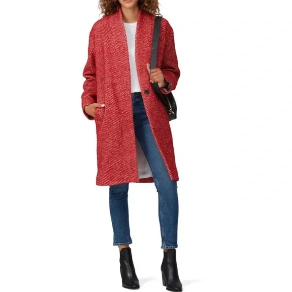 IRO Irinia Wool Blend Oversized Long One Button Coat - Picture 1 of 13